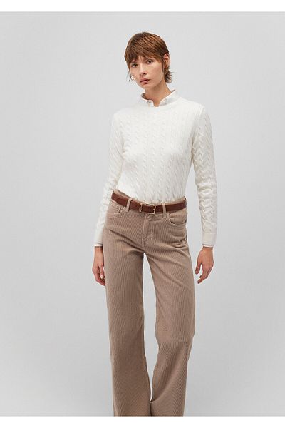 Mavi Pulover alb cu decolteu slim fit / croială strâmtă 1710341-70057