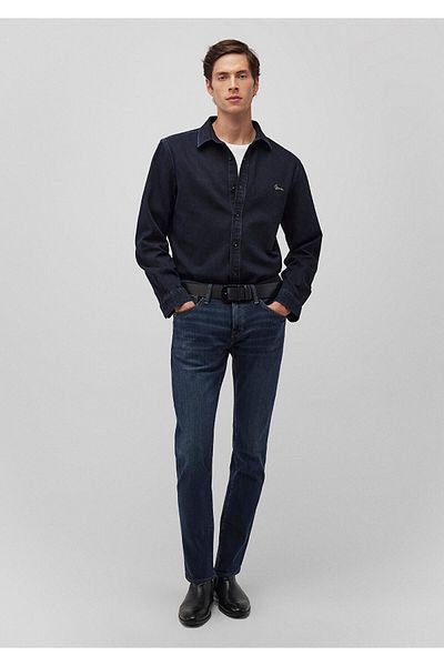 Mavi Roy Lux Black Night Blue Jean πουκάμισο Slim Fit / Tight Cut 0210496-85224