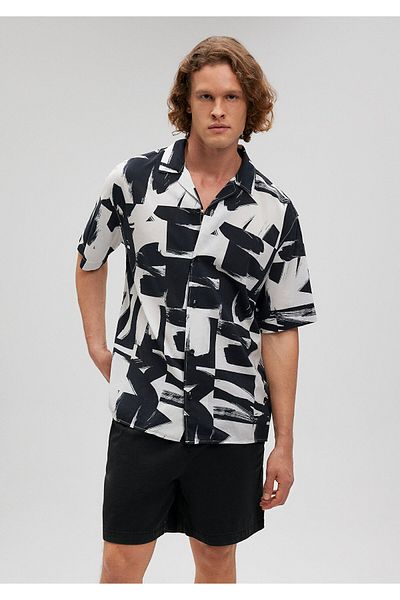 Mavi Μαύρο εμπριμέ πουκάμισο - Loose Fit0210824-900