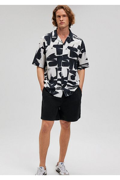 Mavi Μαύρο εμπριμέ πουκάμισο - Loose Fit0210824-900