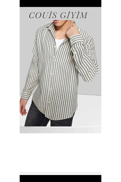 couis Linen Striped Men's Shirt