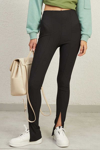 Clothing palette HIGH WAIST TIGHTS WITH FRONT MIDDLE SLIT