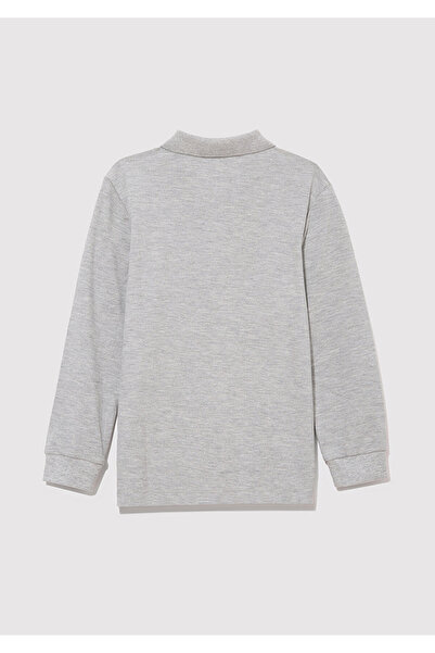 Mavi Šedé polo tričko s dlouhým rukávem Volný střih / Volný uvolněný střih 6610215 -88467