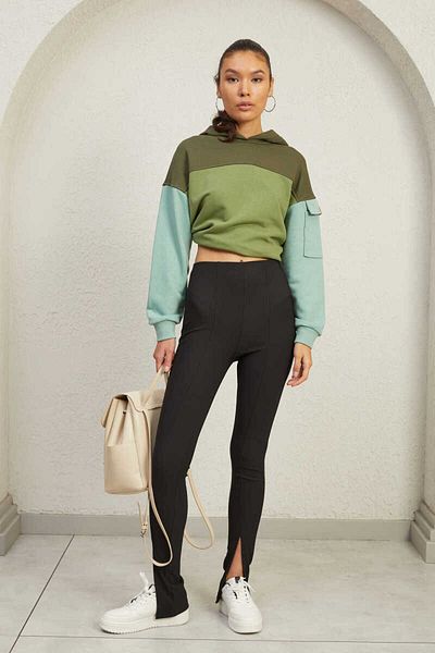Clothing palette HIGH WAIST TIGHTS WITH FRONT MIDDLE SLIT