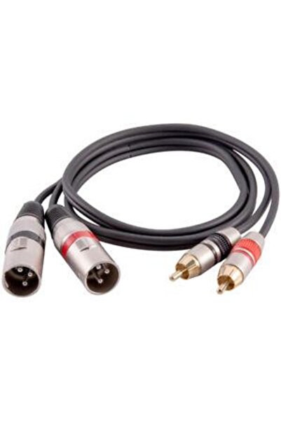 YKA 2 Rca Erkek-2 Xlr Erkek Kablo 1 metre