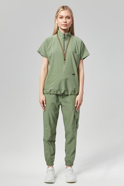 Çatı Medikal Premium Extreme Cool Woman - Costum de asistentă medicală din Lycra în două direcții (FEMEI), alge marine