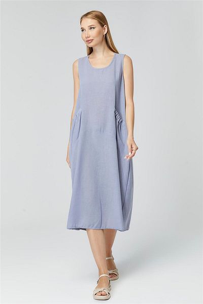 HomeStore Ärmelloses Kleid mit Kordelzug und Taschen