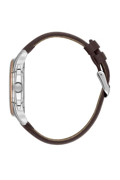 Daniel Klein Dk.1.13863-2 Men's Wristwatch - Leather Cord, Steel Case, Day Display, Brown