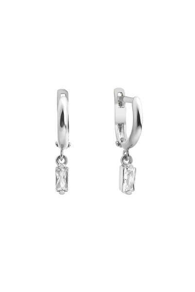 Gimora Women's Nora White Baguette Stone Earrings