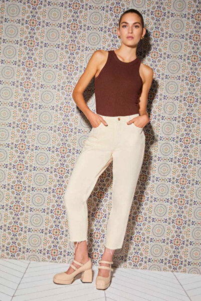 Nocturne N23kd18044 بنطال جينز عالي الخصر