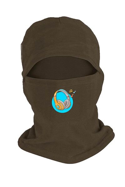 Fanze Winter Fleece Snow Mask - Earmuff Print, Khaki Rnz1634