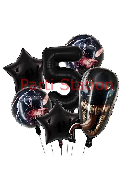 Parti Station Zehirli Öfke Venom 5 Yaş Doğum Günü Balon Set Venom Tema Doğum ...