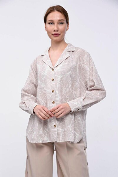 HomeStore Palmiye Yaprak Desenli Gömlek