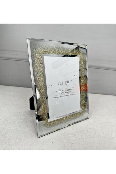 PEKİBU Gold 13X18 cm Mirrored Glitter Frame
