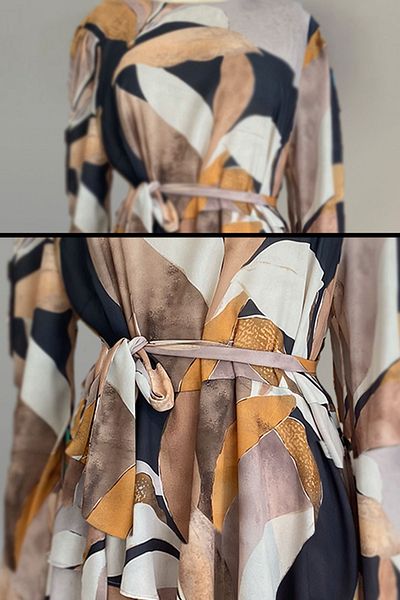 Missemramiss Φόρεμα 4345 Model Camel Colored Flowing Dress