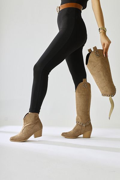 Limoya Γυναικείες μπότες Caarina Mink Suede - Αφαιρούμενες μπότες, μποτάκια