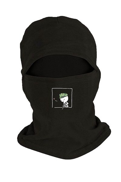 Fanze Winter Black Fleece Snow Mask - Soldier Print, Rnz3399