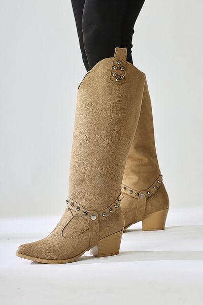 Limoya Γυναικείες μπότες Caarina Mink Suede - Αφαιρούμενες μπότες, μποτάκια