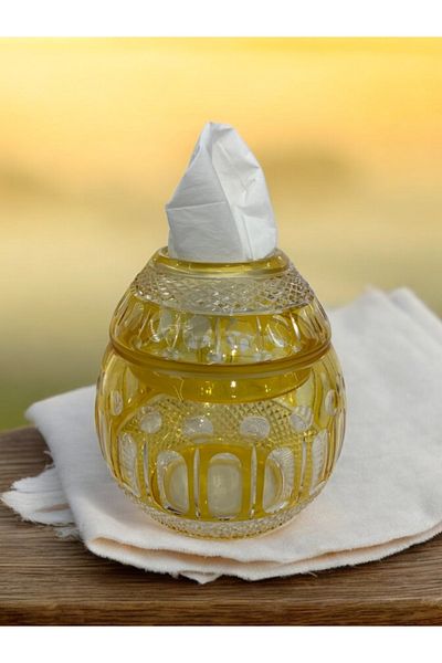 AYZ HOME Large Size Crystal Glass Napkin Holder
