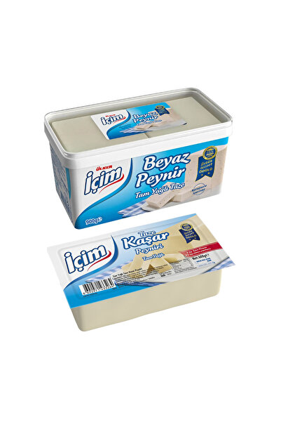 İçim Beyaz Peynir 900 gr + Taze Kaşar 600 gr 2 li Set