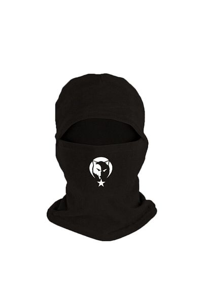 Fanze Gray Wolf Printed Winter Fleece Snow Mask Rnz1478
