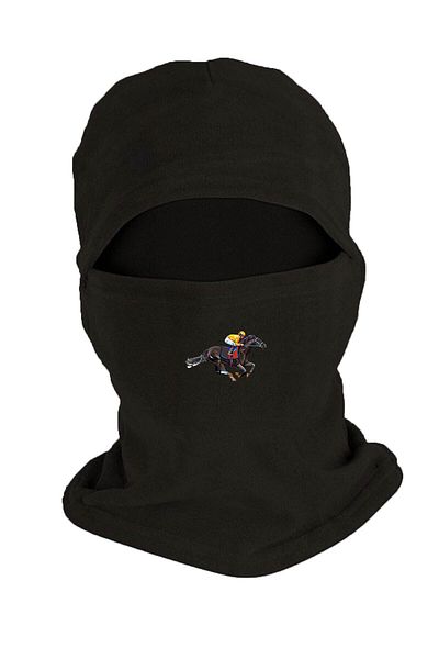 Fanze Winter Black Fleece Snow Mask - Horse and Rider Printed, Rnz745