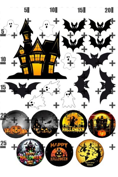 Lyroni Yenilebilir Şeker Kağıdı Halloween Temalı Pasta Süsleme