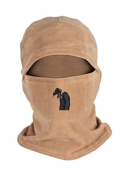 Fanze Winter Biker Printed Fleece Snow Mask - Sand Rnz3290