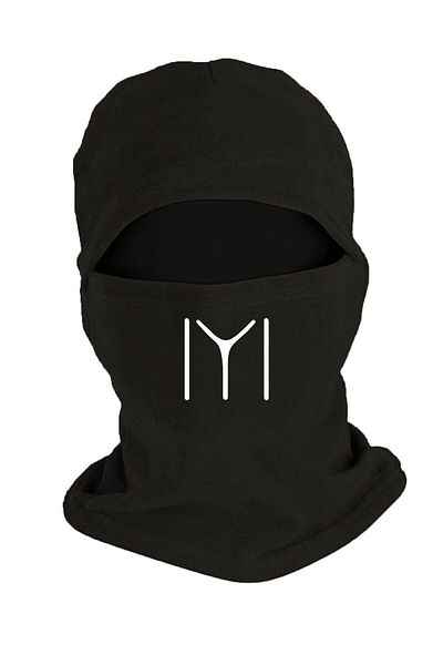 Fanze Winter Black Fleece Snow Mask - Kayi Length Printed, Rnz1463