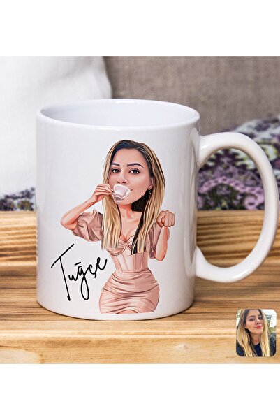 Bk Gift Kişiye Özel Karikatürlü Nah Tasarımlı Beyaz Kupa Bardak-2, Arkadaşa Hediye, Sevgiliye Hediye