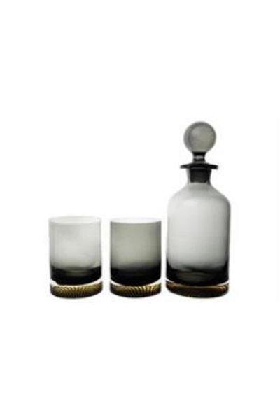 Mikasa Moor Smoked Gold Whiskey Set - 3 Pieces