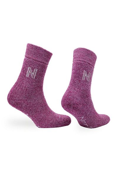 NORFOLK Gabby Merino Fuchsia Θερμική κάλτσα εξωτερικού χώρου - Πλήρες μαξιλάρι από μαλλί και μπαμπού
