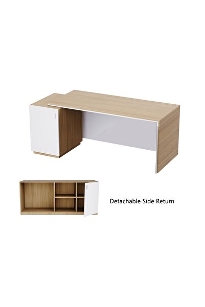 Mahmayi Coco Bolo-Premium White ED3-LSCBW Executive Desk 180 cm