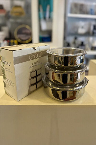 AROW TR-1104 Safe Çelik 3'lü Saklama Kabı