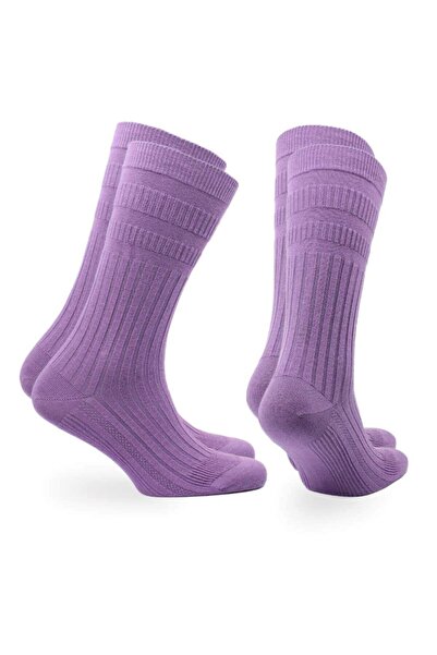 NORFOLK JOSEPH Comfort Fit Tenderhold Pamuklu Çorabı 2'li Paket Menekşe
