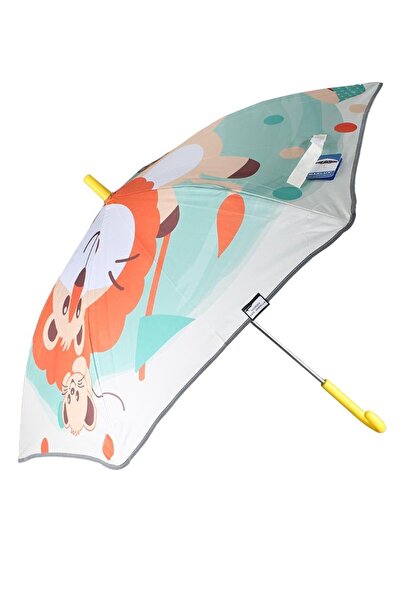 Marlux 6 Fiber Telli Erkek Çocuk Şemsiye Futbolcu Aslan Desenli Rüzgara Dayan...