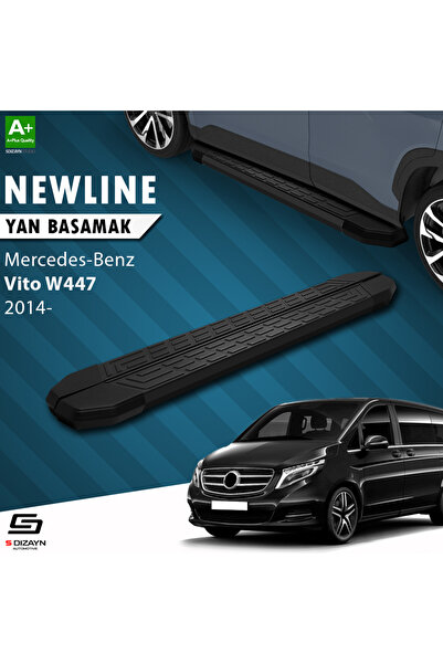 S Dizayn S-dizayn Mercedes Vito W447 Uzun Şase Newline Siyah Yan Basamak 259 ...