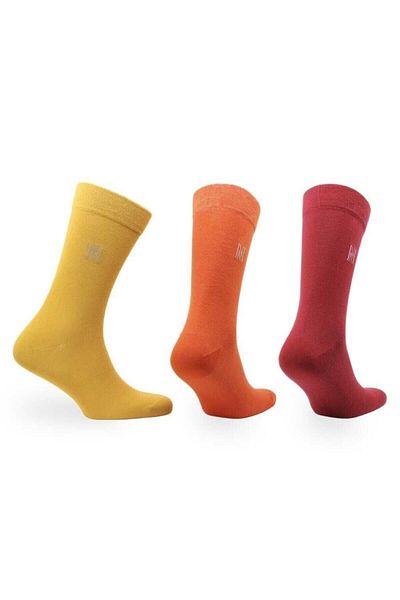 NORFOLK Чорапи Brody Daily Comfort, 3 чифта, жълти/оранжеви/червени