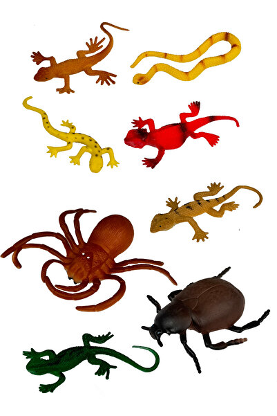 Toyaş 8 Parça Mini Böcekler Figür Oyun Seti