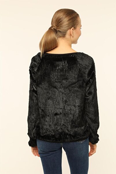 HomeStore Plush Sequined Blouse