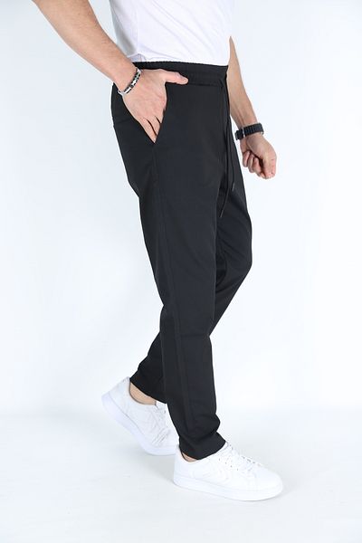 JAGER FABEL Black Jogger Taykan Woven Elastic Men's Fabric Pants