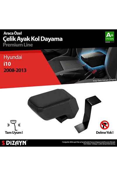S Dizayn S-Dizayn Armrest Armrest Hyundai I10 Abs Black 2008-2013 Klc-Ca-Sy-5808-K11
