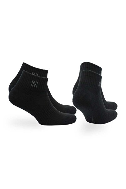 NORFOLK Montreal Cotton Casual Sports Socks - Extra Cushioned, 2 Pack Black