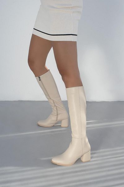 Beyond Women's Ten Barcelona Long Heels Leather Boots 6cm Byndrsl2432