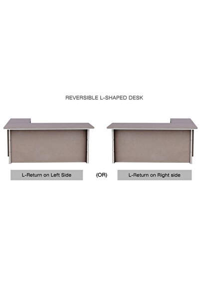 Mahmayi Light Concrete-White ED-1 Executive Desk 180 cm