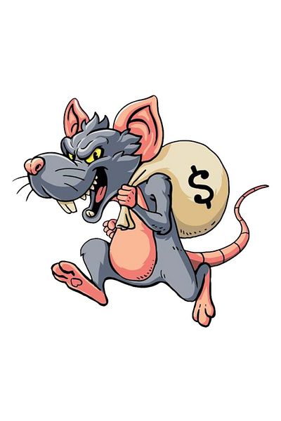 MegaSticker Autocolant Kurna Mouse 13x11 Cm - Mașină, Motocicletă, Cască, Laptop, Geam