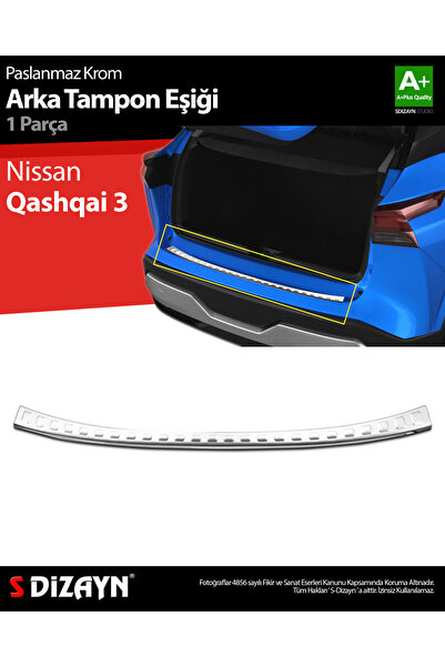 S Dizayn S-Dizayn Nissan Qashqai 3 Krom Arka Tampon Eşiği 2021 Üzeri 6615020