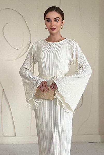 Elbee Fashion Woman İspanyol Kol Piliseli Elbise