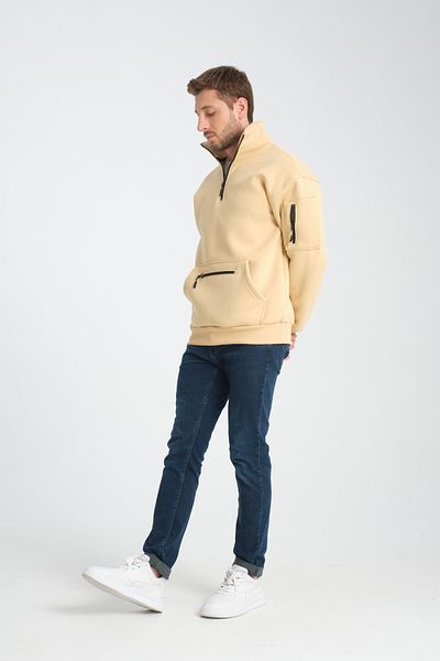 Store ΜΑΥΡΟ UNISEX OVERSIZE ΒΑΜΒΑΚΙ ΕΣΩΤΕΡΙΚΟ FLEECE ΚΟΥΖΙΝΑΚΙ ΚΑΓΚΟΥΡΟ ΚΟΥΖΙΝΑΚΙ ΜΕ 3 ΤΣΕΠΕΣ
