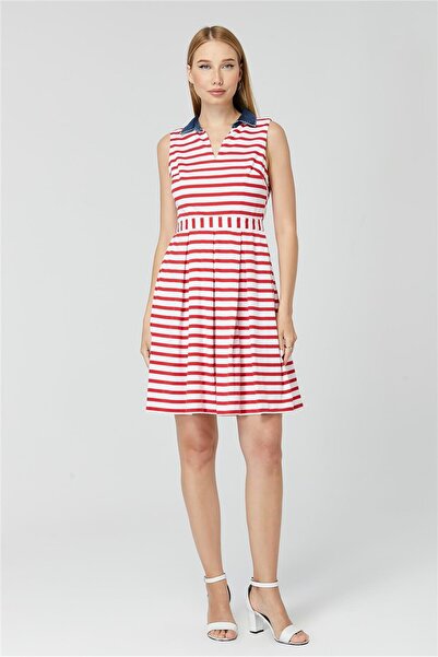 HomeStore Çizgili Penye Elbise